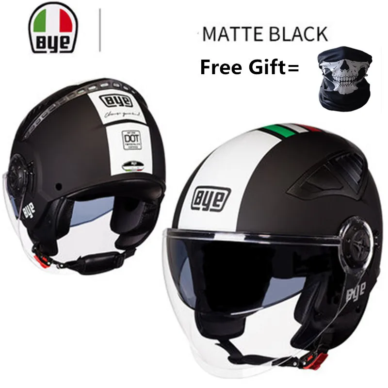 

New Motorcycle Helmet Men open Face Helmet Moto Riding ABS Material Adventure Motocross Helmet Motorbike DOT Certification gloss
