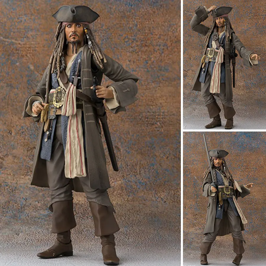 

Captain Jack Sparrow Heroic PVC Action Figure Pirates of the Caribbean Johnny Depp Joint movable Model Toys