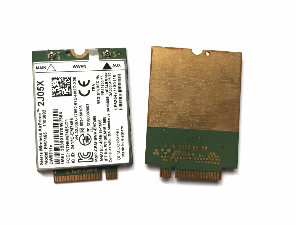  New EM7455 DW5811E PN 2J05X FDD/TDD LTE CAT6 4G Module 4G Card for E7270 E7470 E7370 E5570 E5470