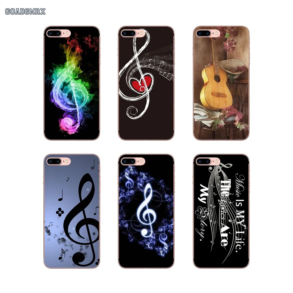 Для Samsung Galaxy J3 J5 J7 A3 A5 A7 2015 2016 2017 Note 3 4 5 8 прозрачный мягкий чехол Чехлы Love Notes Music Is My