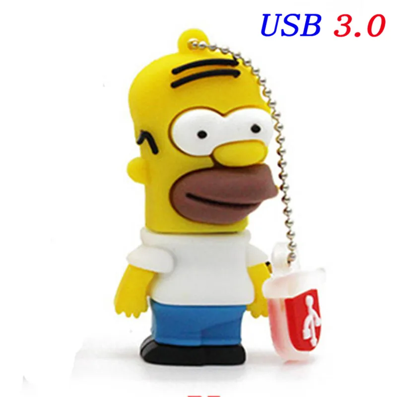 SHANDIAN USB 3,0 Барт Симпсон мышь волк 4 ГБ 8 ГБ 32 ГБ карта памяти U диск Флешка Homer ручка привода USB флеш-накопитель - Цвет: T3