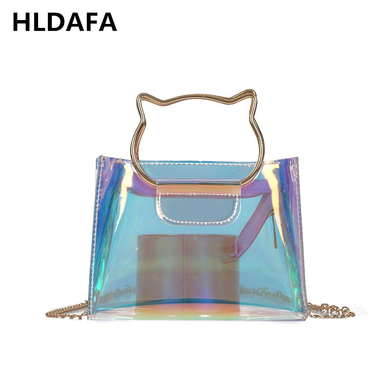 

HLDAFA 2019 New Fashion Women Brand Mini Shoulder Bag Clear Transparent Girls Beautiful Cute Bag Female Handbags Crossbody bag