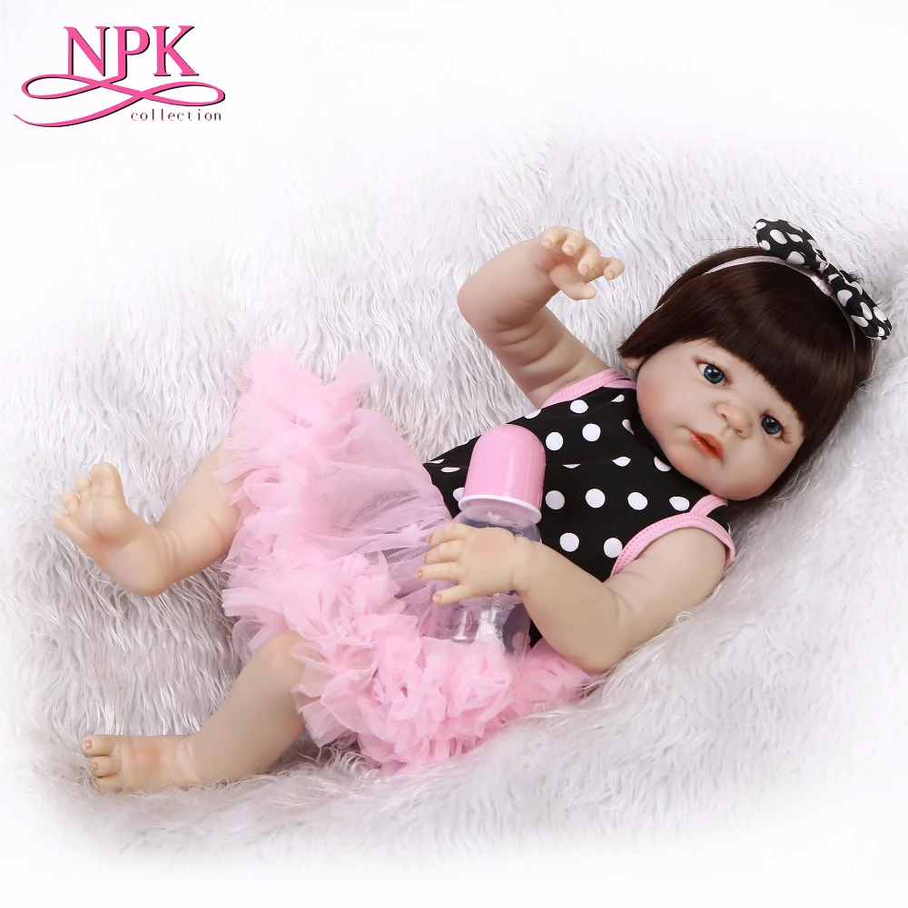 NPKCOLLECTION 20 дюймов силикона Reborn Детские Реалистичного одежда для малышей Bonecas кукла