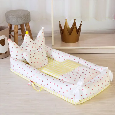 Детская переносная кровать в кровати, съемная и моющаяся стильная корона с одеялом, бионическое гнездо для новорожденного, артефакт для сна - Цвет: like photo