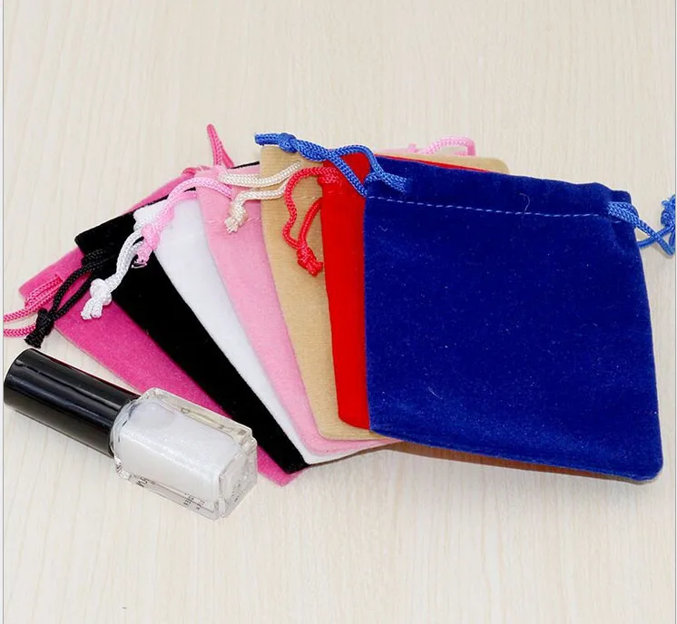 

Small Velvet Gift Pouch 7x9cm (2.75"x3.5") pack of 50 Various Color Earring Stud Ring Jewelry Drawstring Bag