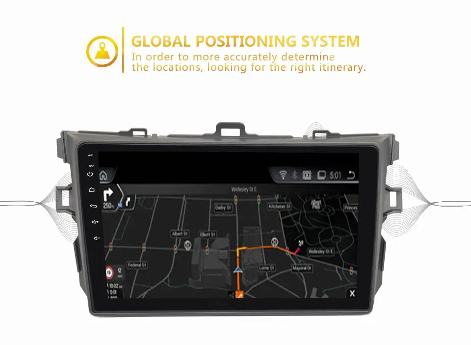 Excellent KiriNavi 2 din 9" Touch Screen 32G ROM Android Car Radio For Toyota Corolla 2006-2011 Multimedia GPS Navigation Player audio MP3 3