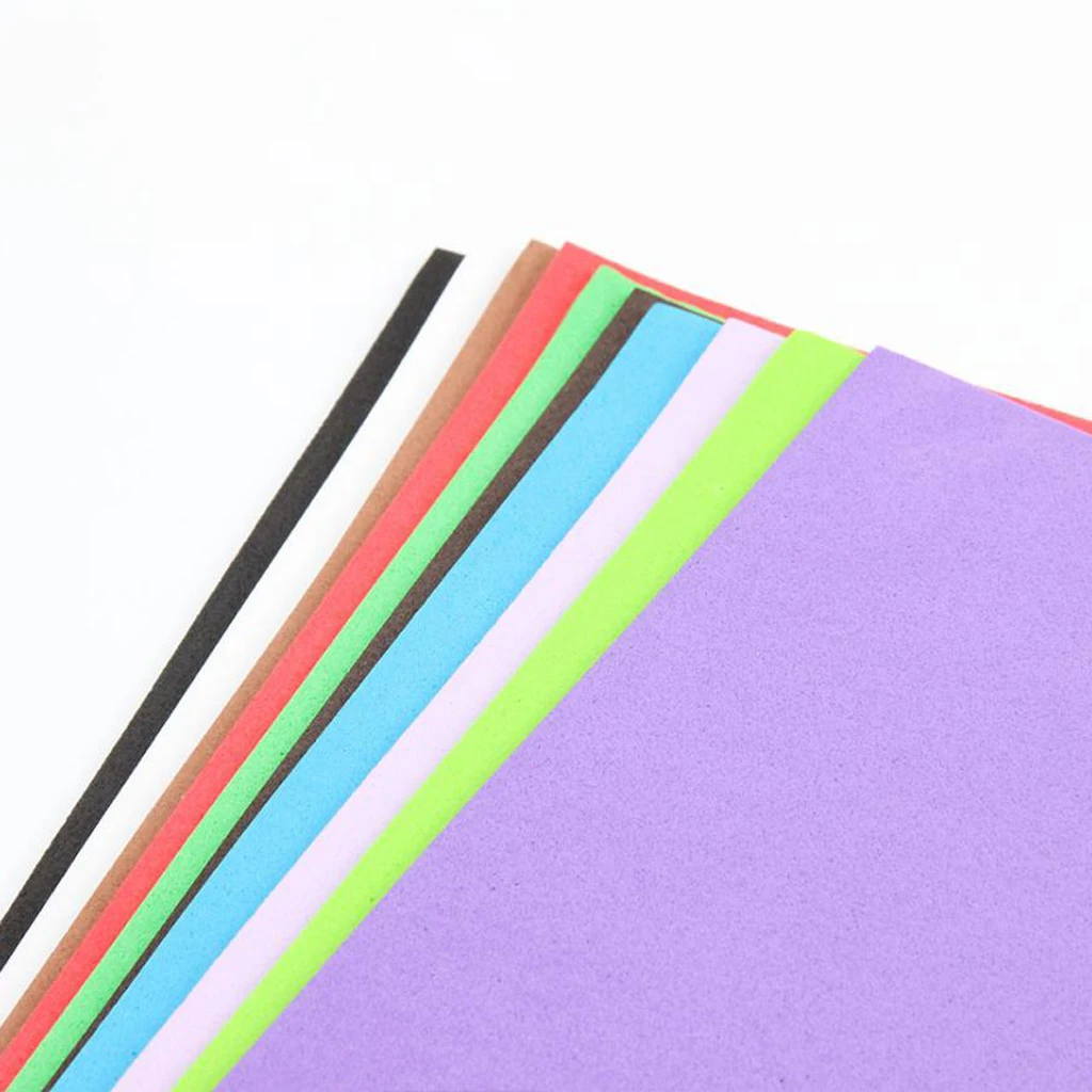 10 Pieces Common Sponge Foam Paper DIY Accessories Tools for Paper Craft Kids Handmade Hand Craft Colorful Paper