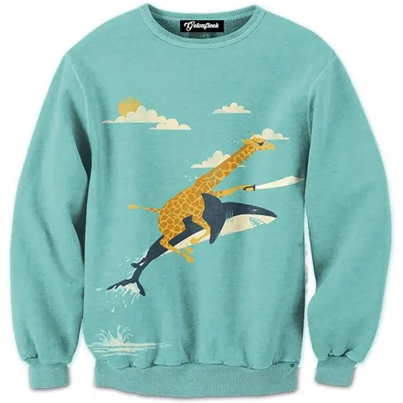 

Giraffe Pirate Crewneck Hip Hop Hoodies&Sweatshirt