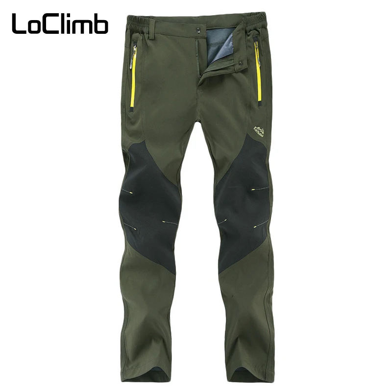 LoClimb hombres al aire libre Camping senderismo pantalones a prueba de viento Primavera Verano deportes pantalones para los hombres pesca escalada Trekking pantalones, AM206