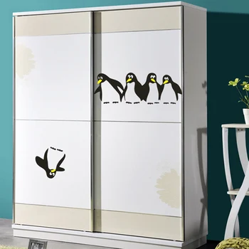 

Cartoon Funny Penguins Wall Sticker kids Children's room Fridge Decoration poster Mural art Decals DIY stickers for Home Decor