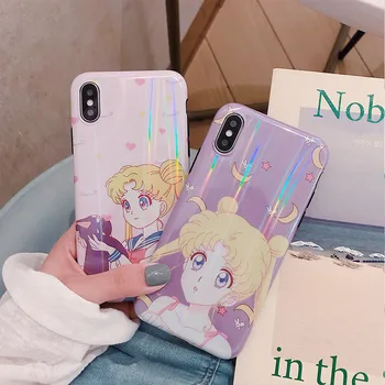 Kawaii Shiny Pastel Sailor Moon Luna Cat iPhone Case 2