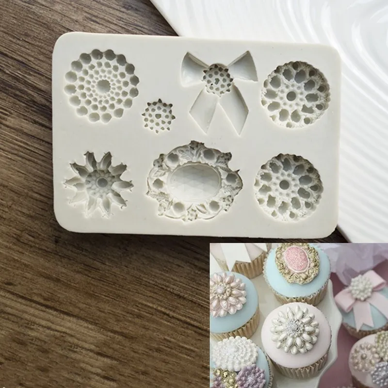 

Retro Jewelry Fondant Cake Silicone Mould Jewelry Accessories Mould D148