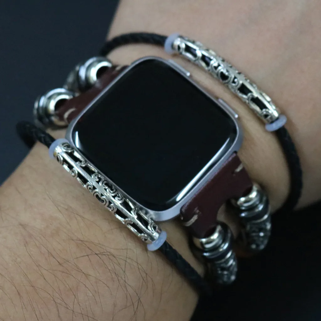 Замена кожаный браслет ремешок Браслет для Fitbit Versa/Versa Lite Модный узор удобный egent looking