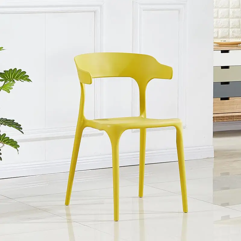 Современный минималистичный пластиковый стул скандинавский обеденный стул домашний креативный обеденный стул кафе Досуг рога стул - Цвет: Style 8