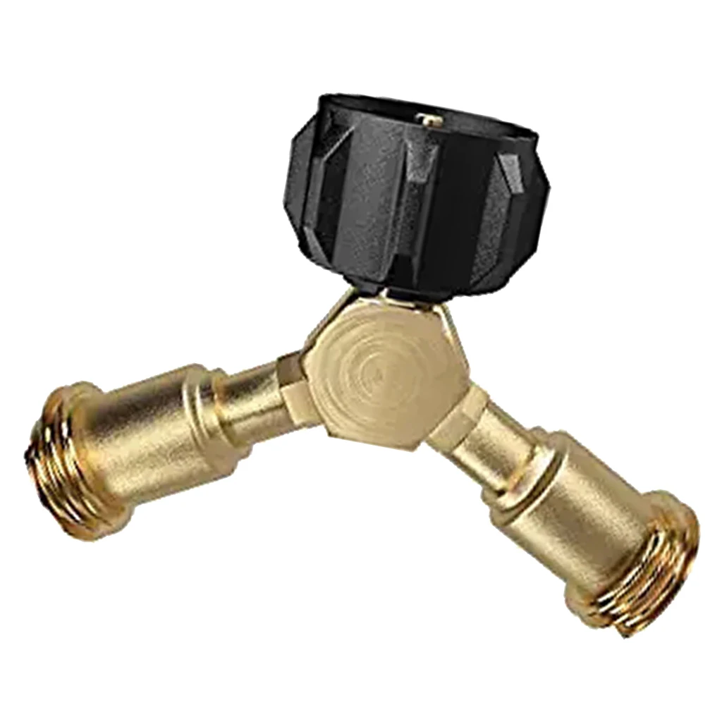 3-Way Propane Y Splitter LP Valve Adapter with Stainless Regulator 4ft Hose