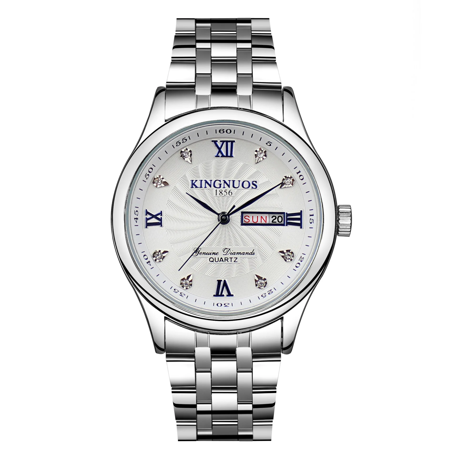 

Mens Watches Luxury Brand Top Quartz Watch Stainless Steel Diamond Male Clock Date Week Waterproof Man Leather Wristwatch