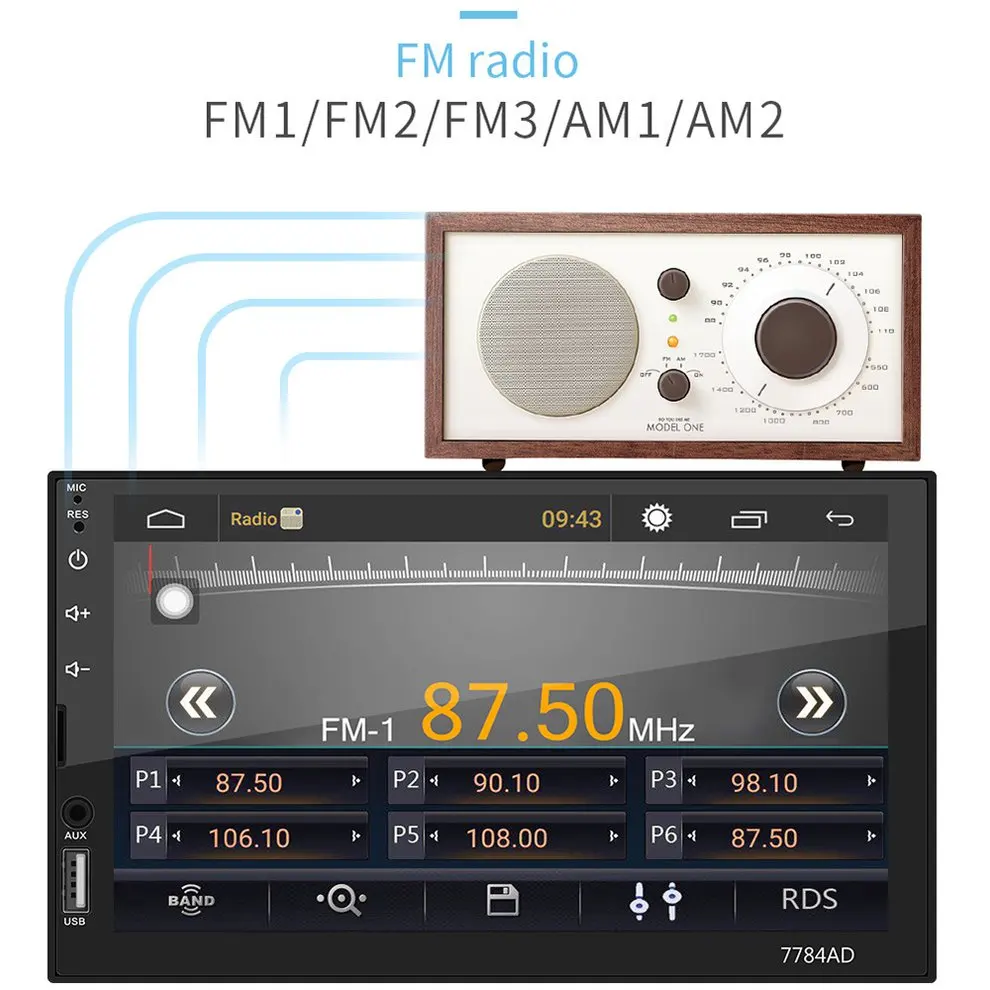 

7784AD Car MP5 Player Navigator multimedia Player For Android System multimedia player Car Aid Accessories