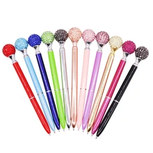 44 шт. Хрустальная шариковая металлическая шариковая ручка для подписи студенческие ручки письменные принадлежности ручка для офиса подарок ручка синие чернила заправка