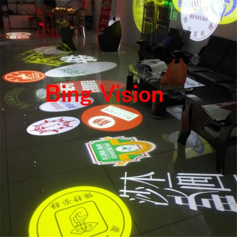 Высокое качество светодиодный реклама изображения прогнозы, под логотипом выступающих частей света 12 Вт Rail лампа проектора 5-Цвет