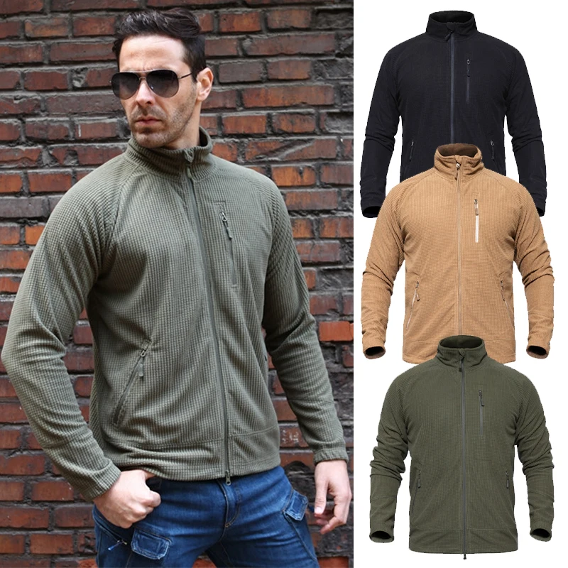 

SJ-Maurie Winter Men Tactical Softshell Fleece Jacket Outdoor Hunting Thermal Sport Hiking Jacket Tactical Shirt Hunting Clothes