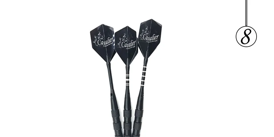 Easytoday 3Pcsset High Quality Darts Steel Tip Metal Barrel Black Darts Shafts Aluminum Darts Flights Entertainment Games Set (8)