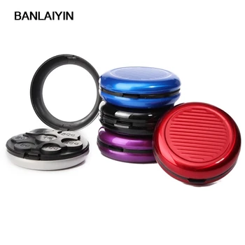 

Fashion Aluminum&PP Euro Coins Purse Storage Box Notecase With Built-in Cosmetic Mirror Cute Multi-colors 1pcs