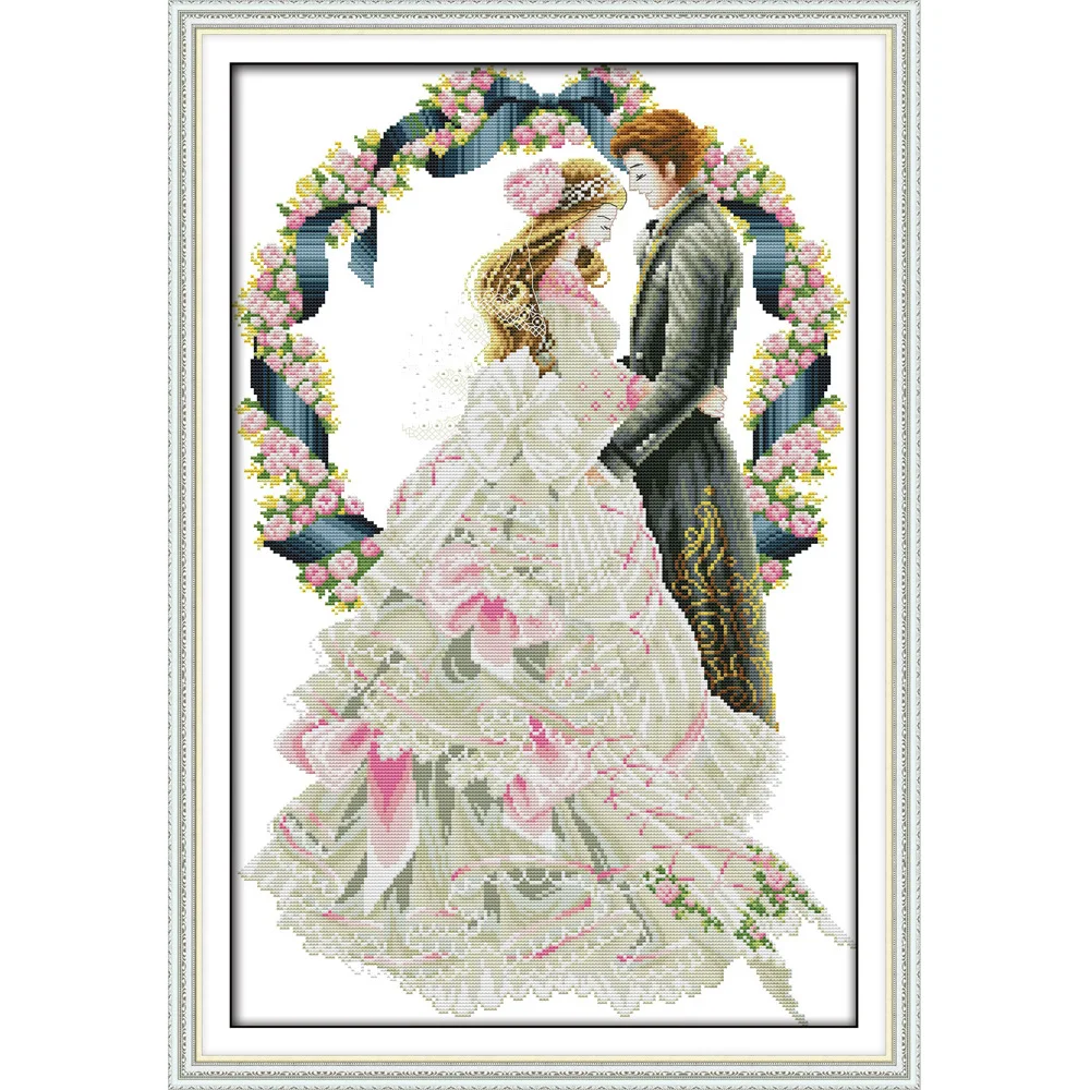 

Everlasting love Christmas Royal wedding Ecological cotton Chinese cross stitch kits counted stamped 11CT 14CT sales promotion
