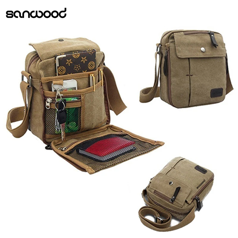 

Men's Vintage Canvas Multifunction Travel Satchel Casual Messenger Shoulder Bag