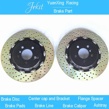 

Jekit car accessories 380*34mm bigger brake disc with center bell floating for 6 pots brake calipers for Audi A6 (C7) front