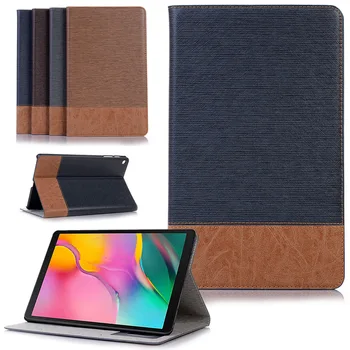 

Shockproof Case For Samsung Galaxy Tab A 10.1 2019 T510 T515 SM-T510 SM-T515 Case Wood Grain Leather Flip Stand Cover Case
