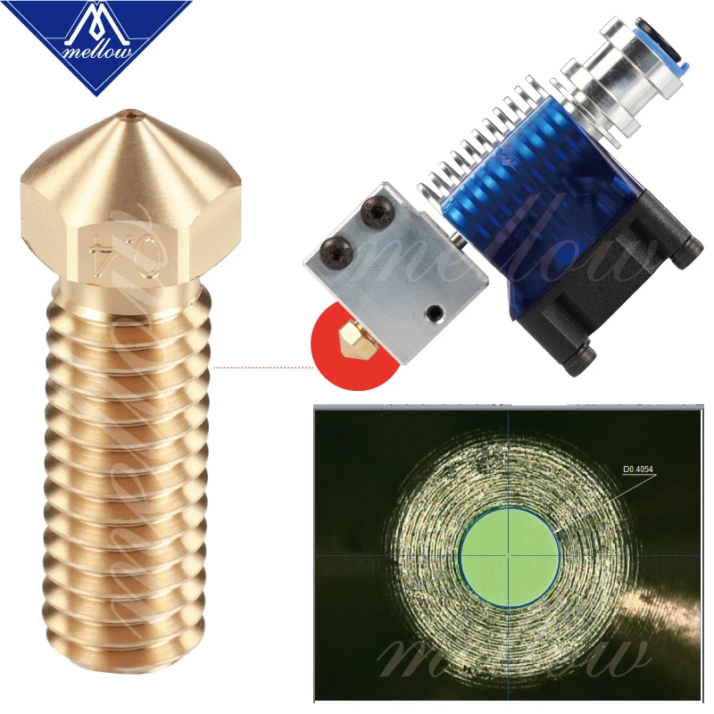 3pcs 0.2mm Stainless Steel Lengthen Volcano Nozzle for 1.75mm Filament 3D Print