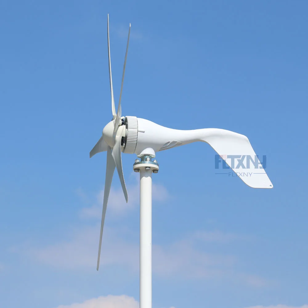 Микро ветряной генератор 400 Вт 12 В 24 в горизонтальный низкий уровень шума с высокоэффективным 3 Лопасти или 5 лопастей