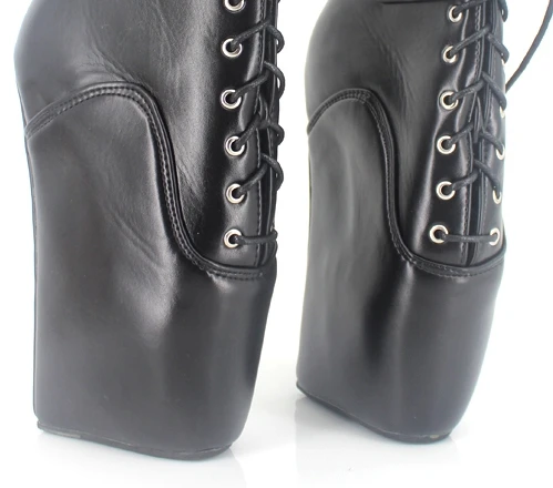 Sorbern/женские сапоги до колена; английская обувь; черные сапоги с замочком; сапоги с квадратным носком; балетная обувь на танкетке; обувь унисекс - Цвет: Black Matt