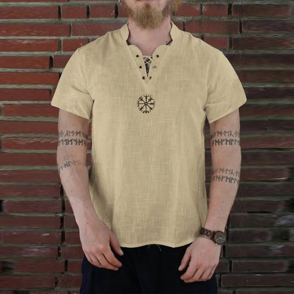 

Men's Shirt blusa masculina Baggy New Style Cotton Linen Short Sleeve Male Shirt Button Top Men's Clothing camisa masculina