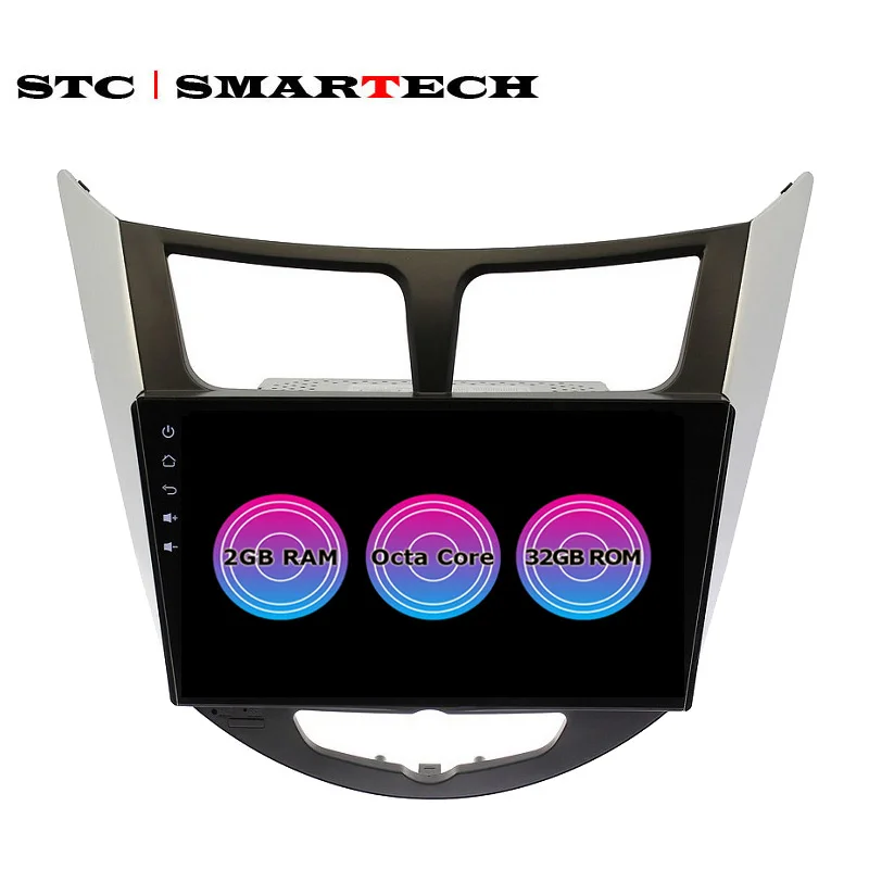 SMARTECH IPS 2 Din Android Авто GPS автомобильный Радио плеер навигация автомобиль для Hyundai