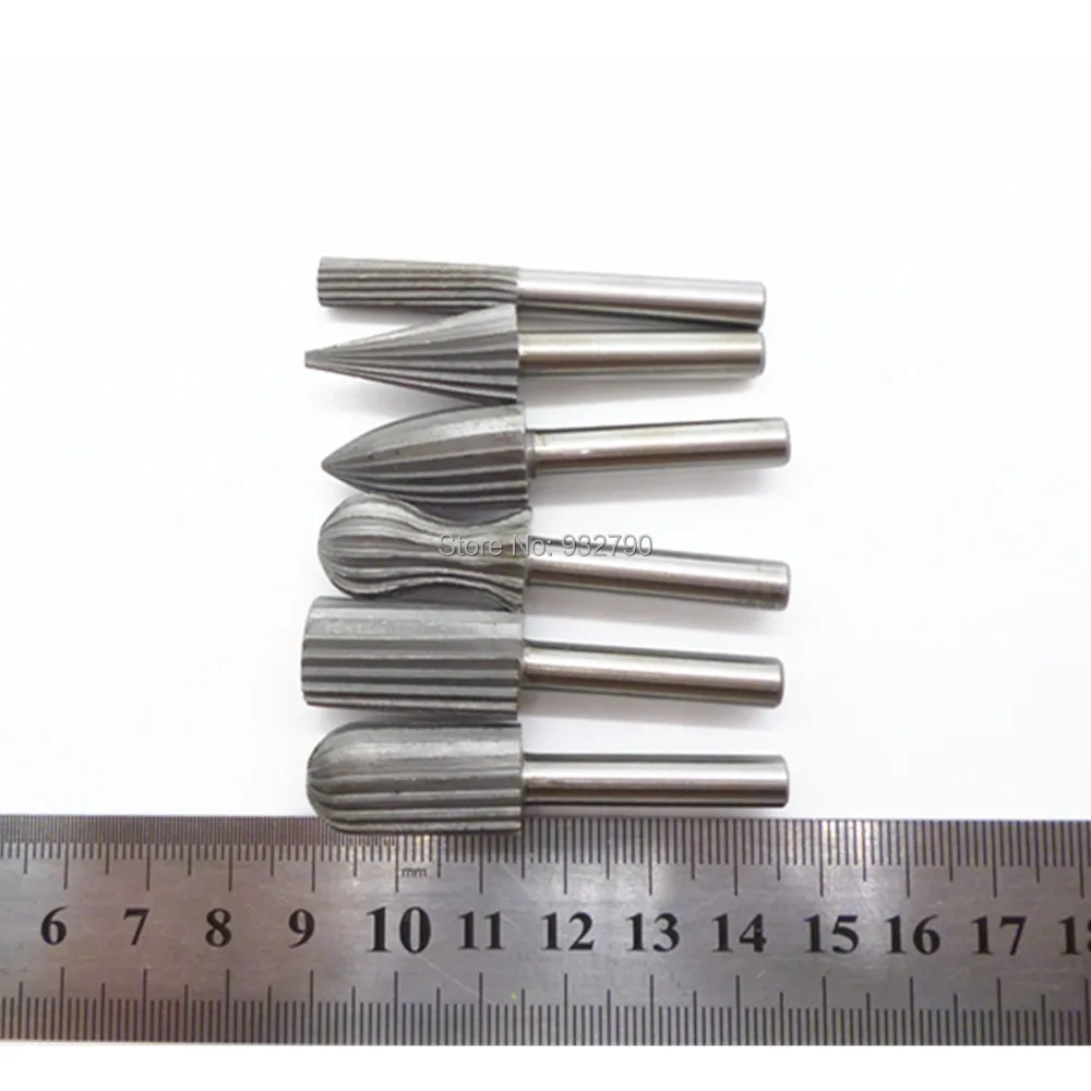 Rotary Burr Set Electric Grinder Hss Rotary Files Burr for Soft Metal, Plastic, Wood Grinding, Carving