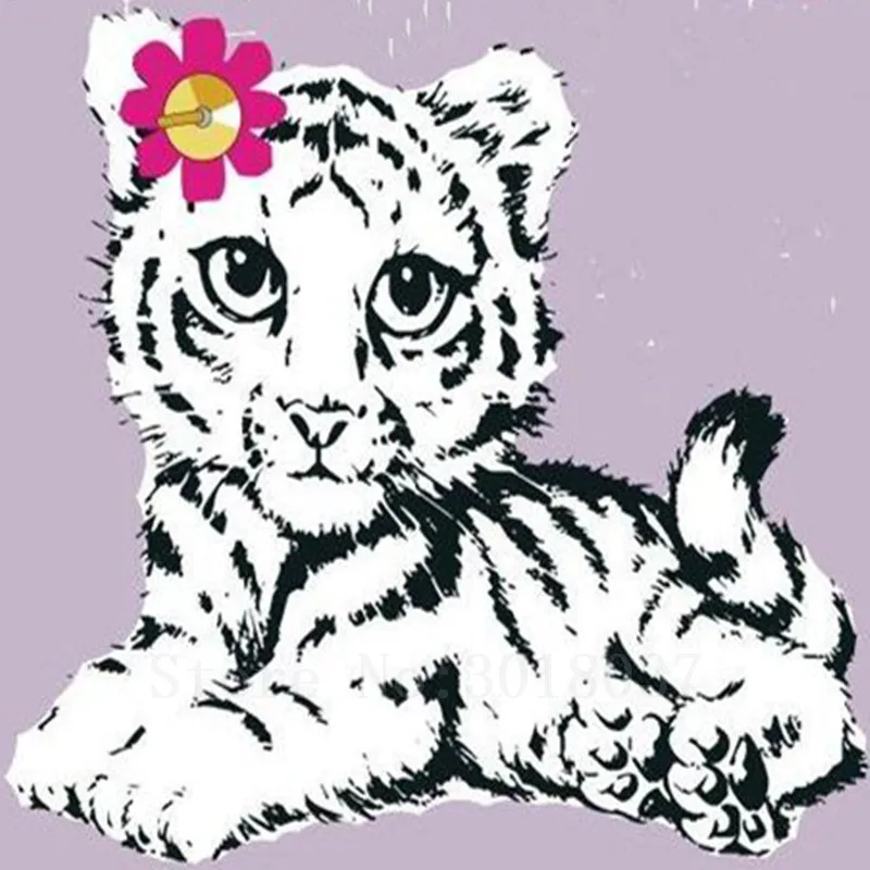 Us 468 38 Di Scontodiy Disegni E Schemi Per Puntocroce Usura Tigre In Bianco E Nero Mosaico Diamante Pieno Ricamo Di Strass Diamante Decorazione