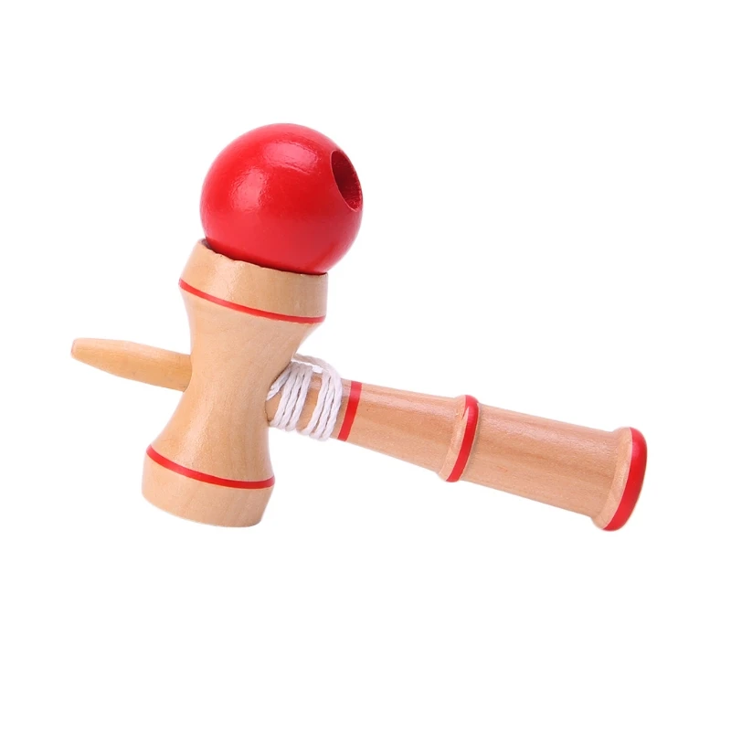 1 шт., детский шар Kendama, японская традиционная деревянная игра, баланс, обучающие игрушки для детей и взрослых - Цвет: Красный