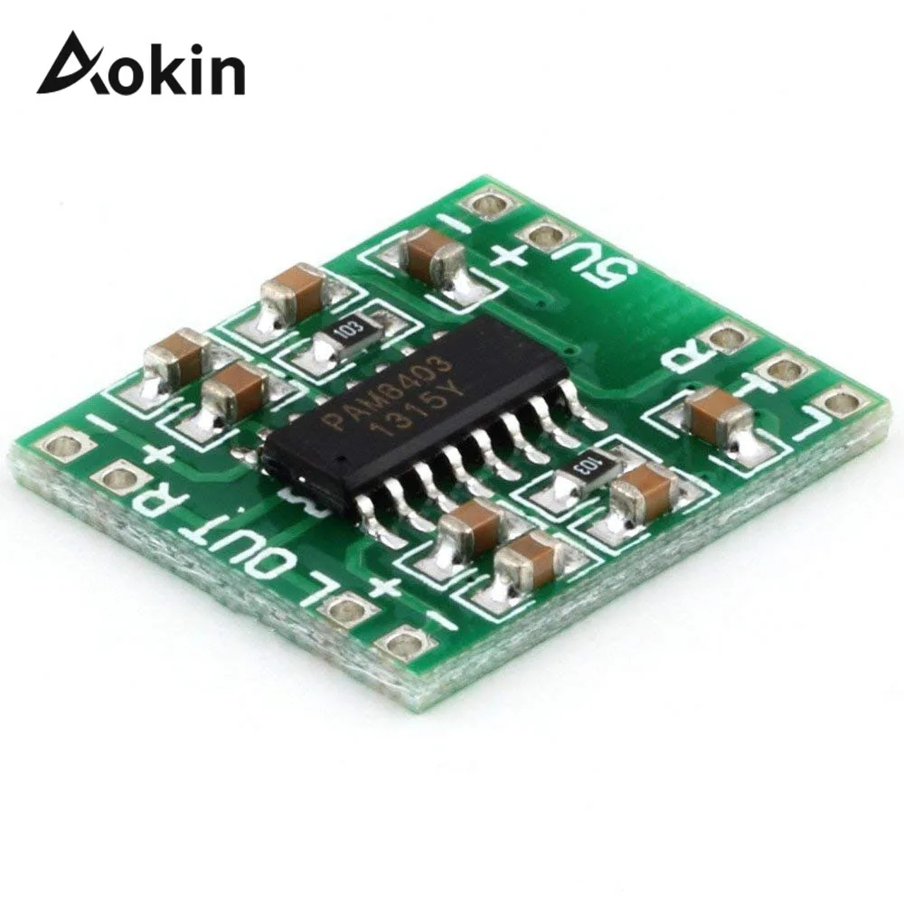 

PAM8403 Super Ultra Mini Digital Amplifier Board 2 * 3W Class D Digital 2.5V To 5V Power Amplifier Board Efficient