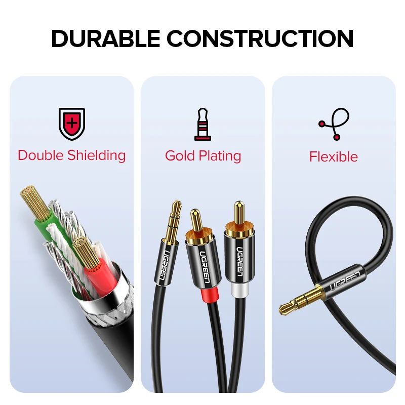 RCA Cable HiFi Stereo Accessories and Parts cb5feb1b7314637725a2e7: Braided wire|Non-Braided wire