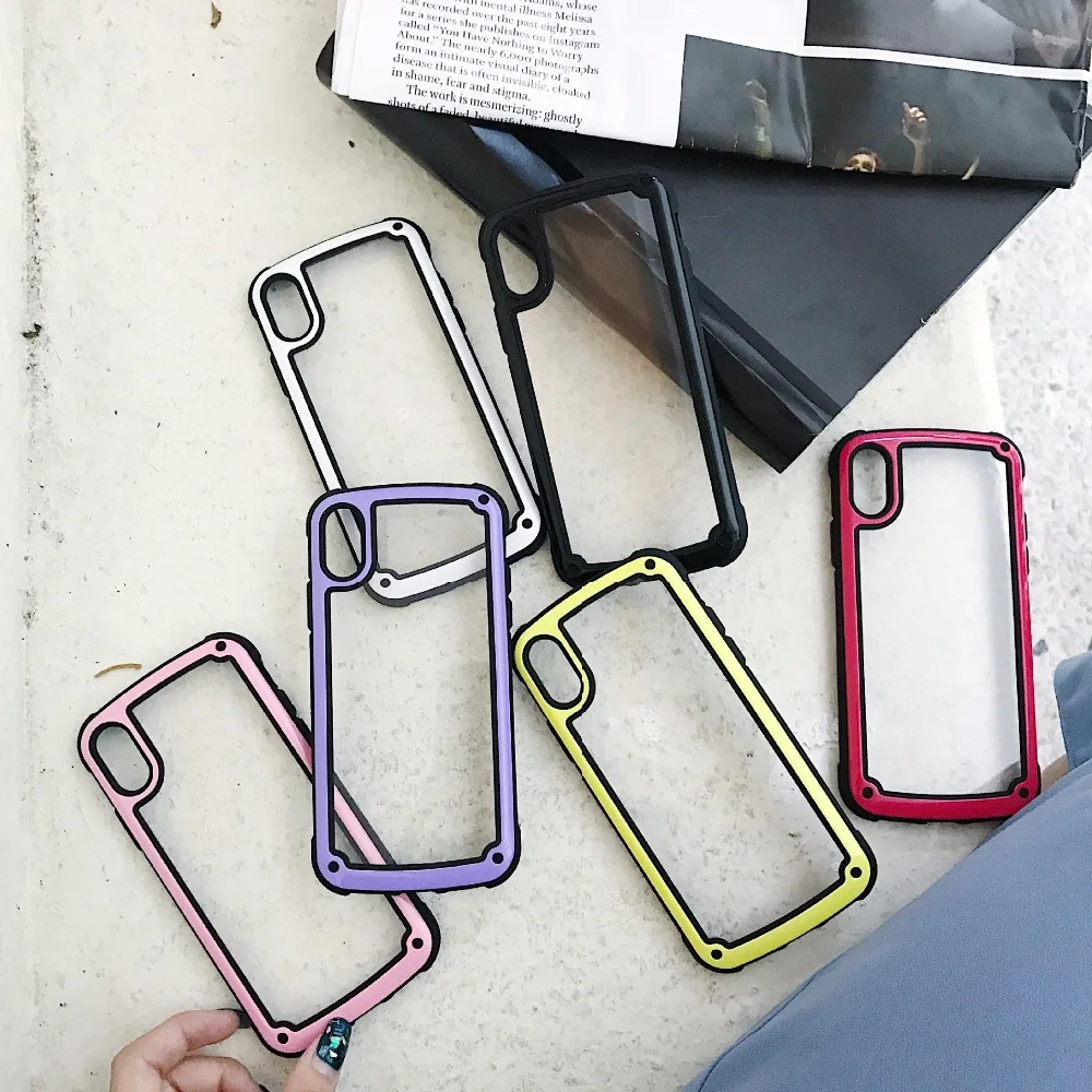 

Simple pure color full package anti-fall Mobile phone shell for iphoneXS MAX XR apple7/8Plus 6S Soft silica gel case cover