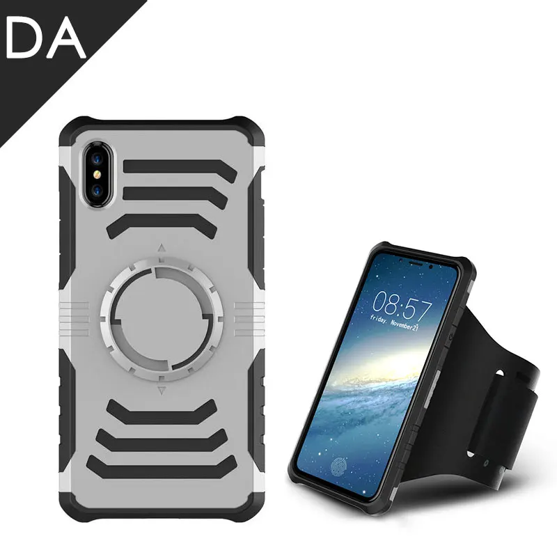 GYM Sports Armband Case For IPhone 7 8 6 Plus X Hybrid Arm IPhone Holder Running Arm Strap Anti Knock Armor Cover For IPhoneX 6S