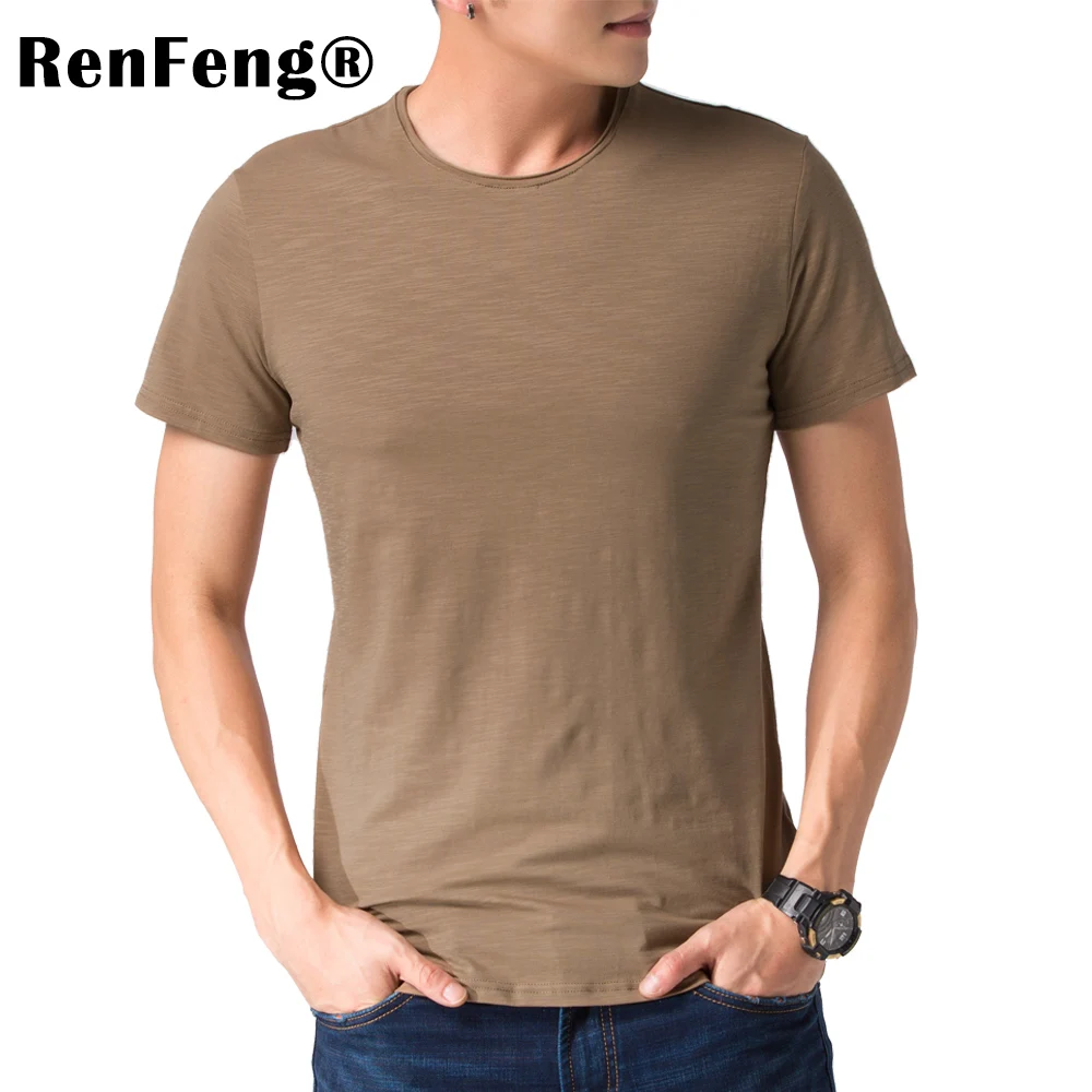 Brand 2018 Hot Sale New Men Clothing T shirt Summer Short Sleeve Curled V-neck Casual Slim Tops Tees Under shirt Free Shipping (1)