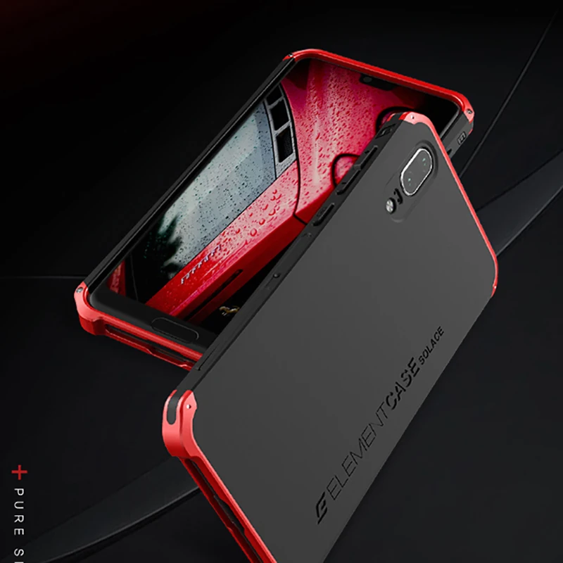 

Textured Anti-fall Metal Frame P20 Plastic Back Plate For Huawei P20 Aluminum Alloy p20 For HUAWEI P20 Mobile Bumper Case Cover