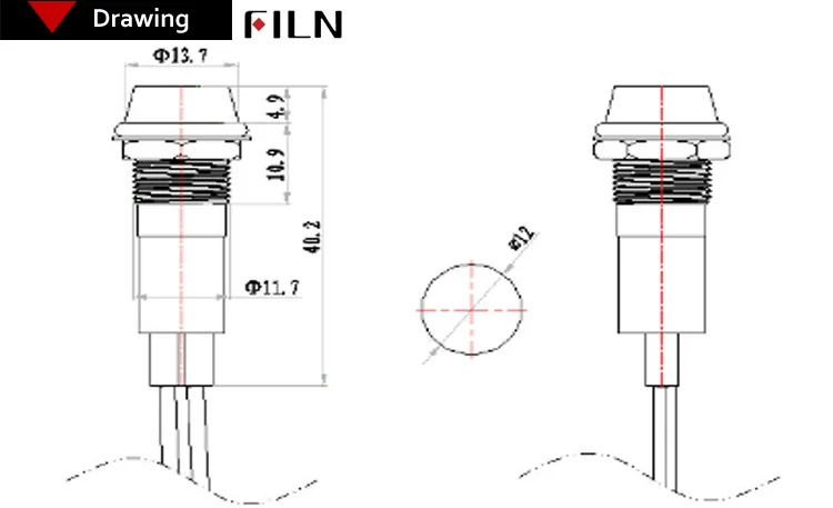 12mm pilot light