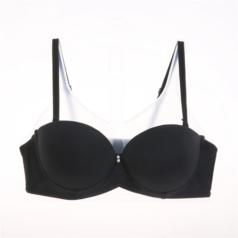 Half cup Thick Paded Push Up Bra Seamless Underwear for small breast student girl wedding dress bra support chest women bra 2