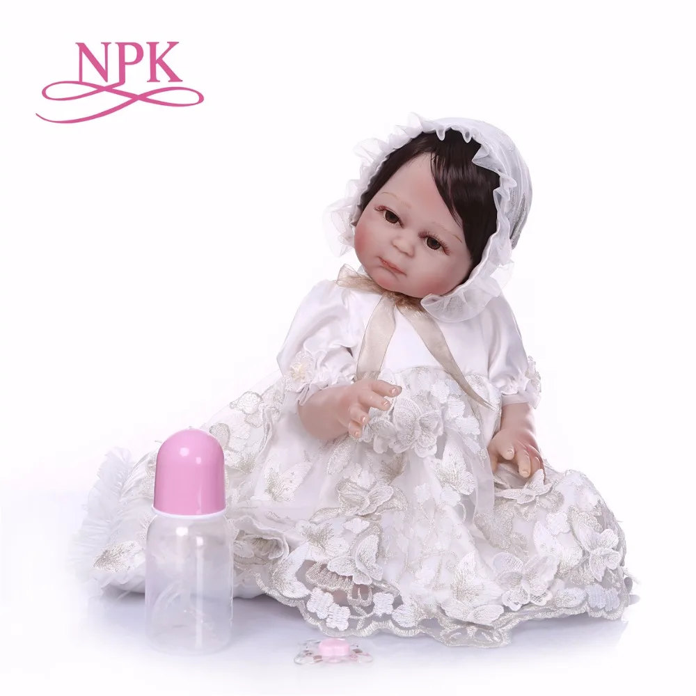 

50cm Full Silicone Body Reborn Baby Doll Toy For Girl Vinyl bebe real reborn Newborn Princess girl bonecas Bathe Toy gift