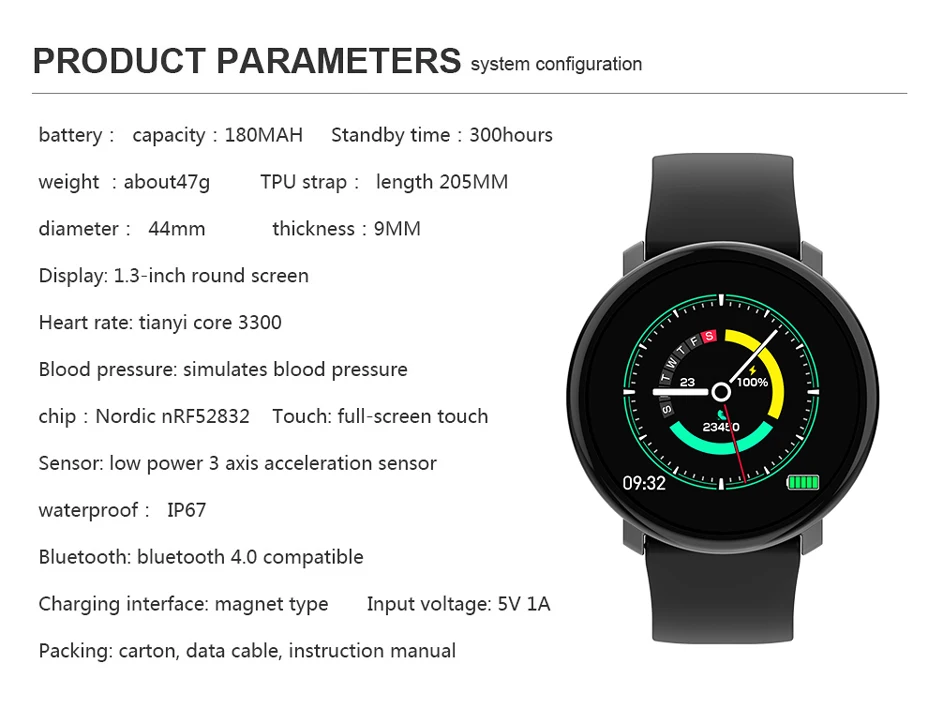 Умные часы с сенсорным экраном M31 HR монитор кровяного давления Oxy водонепроницаемый несколько видов спорта Смарт-часы лицо для Android IOS