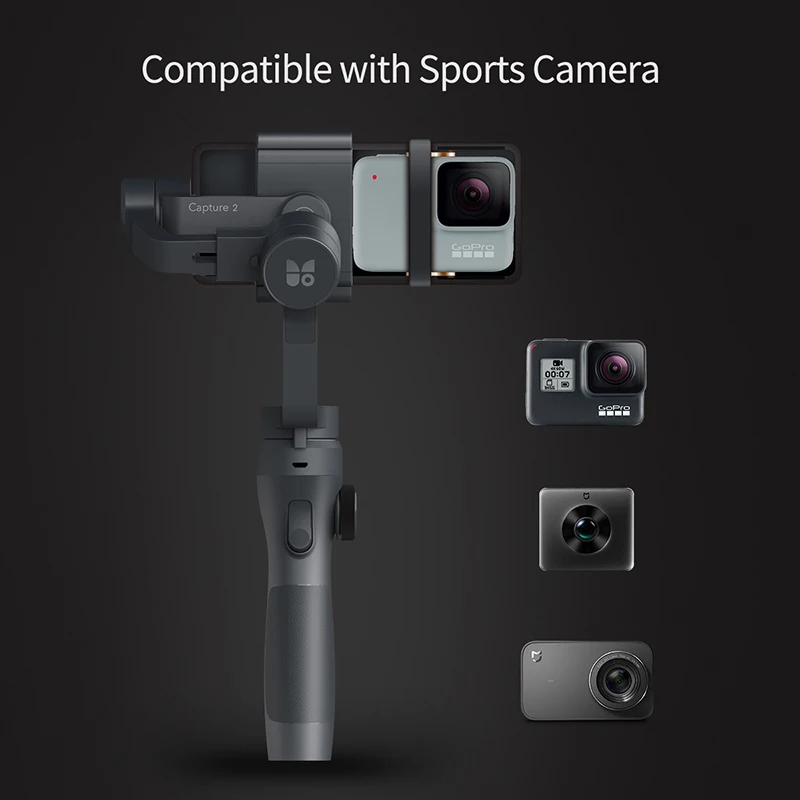 Захват funsnap 2 трехосевой телефон ручка шарнирный стабилизатор для камеры Gopro для Andriod IOS смартфона Gopro 5/6/7 DJI Osmo экшн-камер