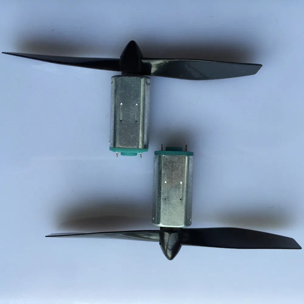 2set/pack J022 N40 Micro DC motor with Black Propeller Model Airplane